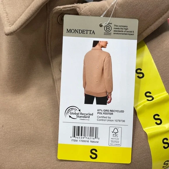 Mondetta Ladies' Collared Fleece Pullover Top Women's Sweater Size: S - Picture 5 of 8